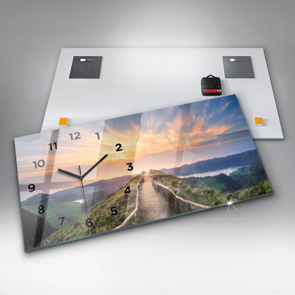 Vízszintes üvegóra Hegyi táj