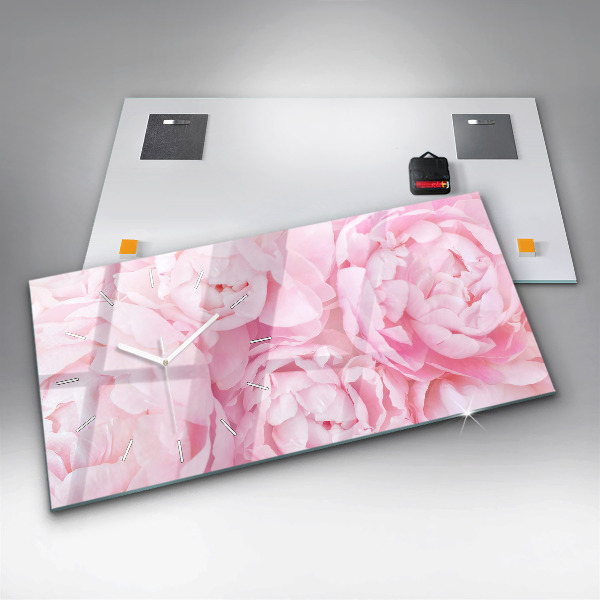 Vízszintes üvegóra Virágzó virágok