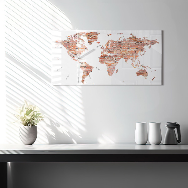 Vízszintes üvegóra Régi tégla térkép