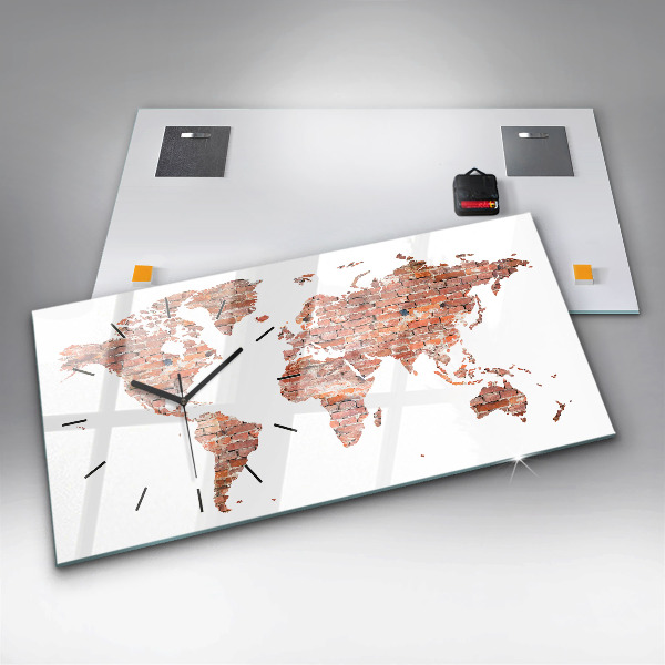 Vízszintes üvegóra Régi tégla térkép