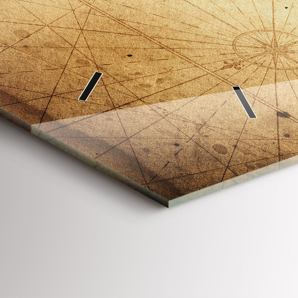 Vízszintes üvegóra Régi világtérkép