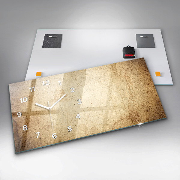 Vízszintes üvegóra Régi világtérkép