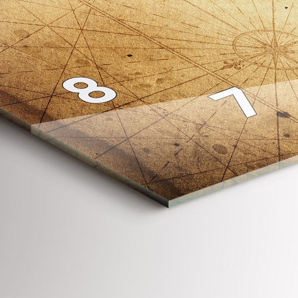 Vízszintes üvegóra Régi világtérkép