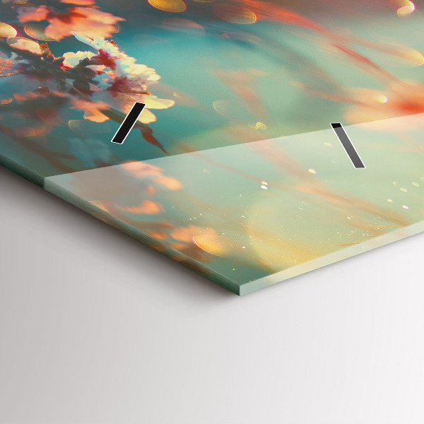 Vízszintes üvegóra Tavaszi virágok