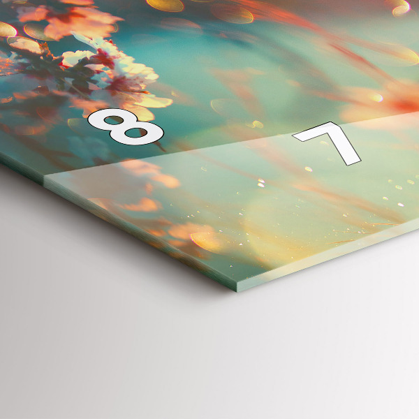 Vízszintes üvegóra Tavaszi virágok