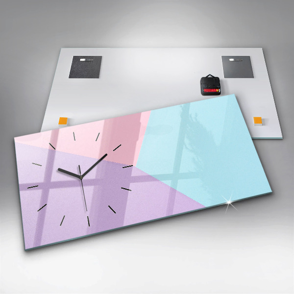 Vízszintes üvegóra Pasztell mintás