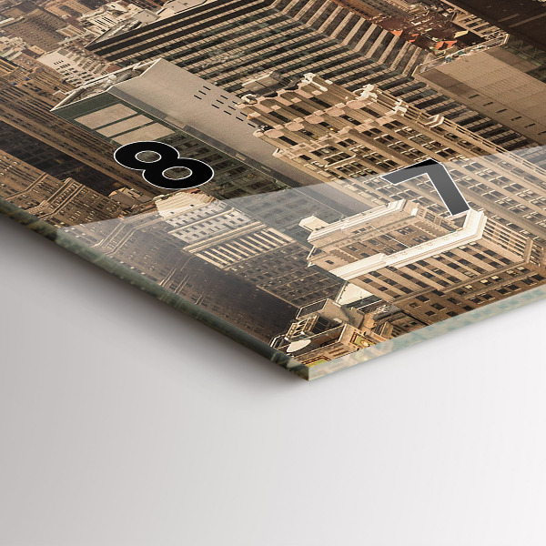 Vízszintes üvegóra Városi táj