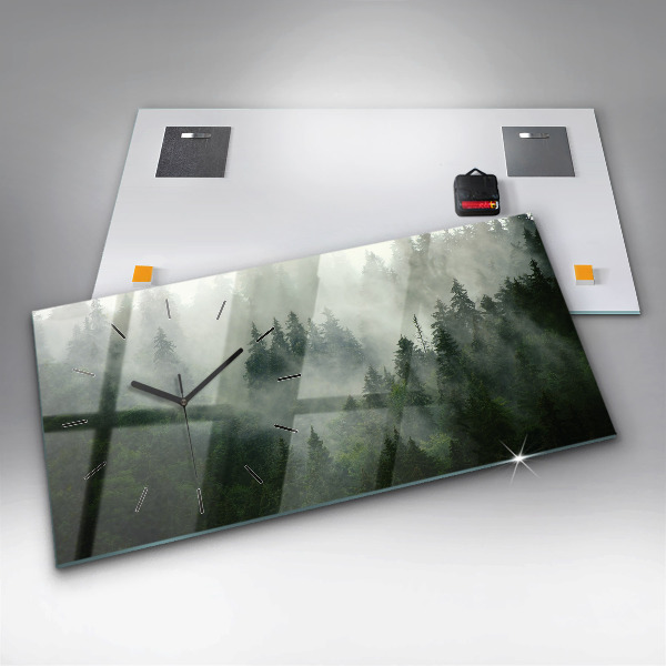 Vízszintes üvegóra Ködös erdő