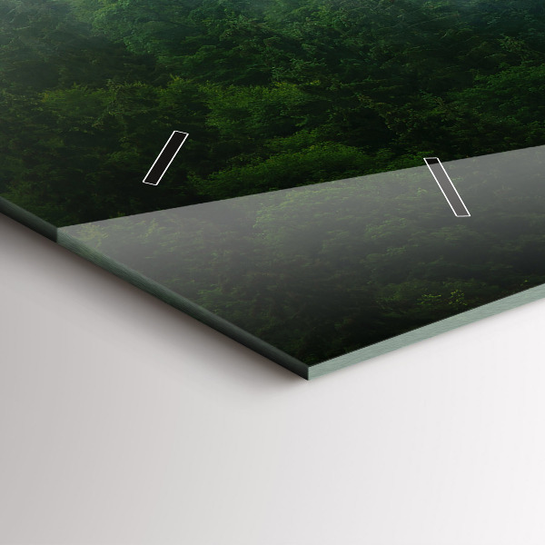 Vízszintes üvegóra Ködös erdő