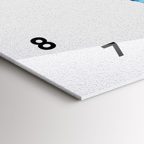 Vízszintes üvegóra Akvarell világtérkép