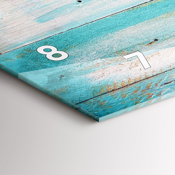 Vízszintes üvegóra Kék táblák