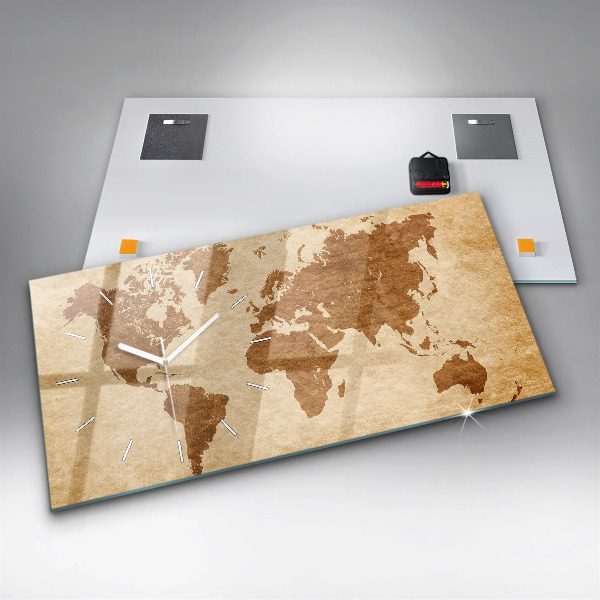 Vízszintes üvegóra Régi stílusú világtérkép