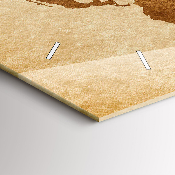 Vízszintes üvegóra Régi stílusú világtérkép