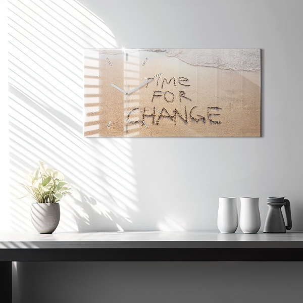 Vízszintes üvegóra Beach Idézet