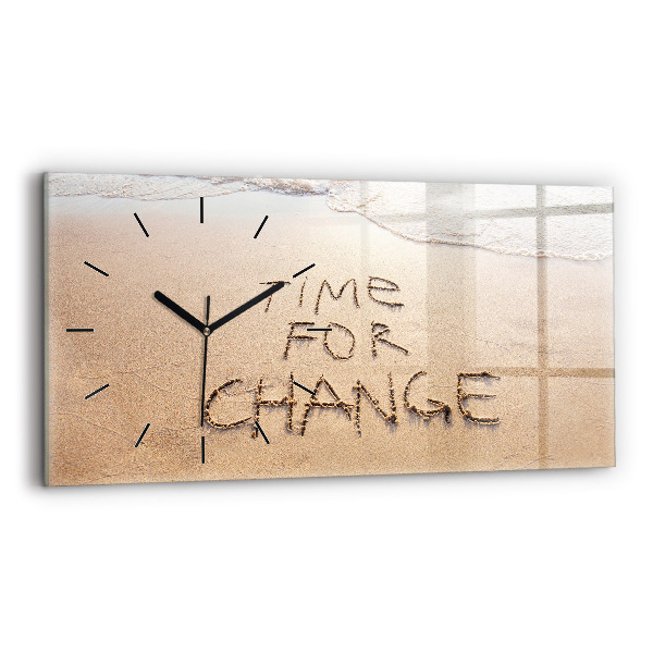 Vízszintes üvegóra Beach Idézet