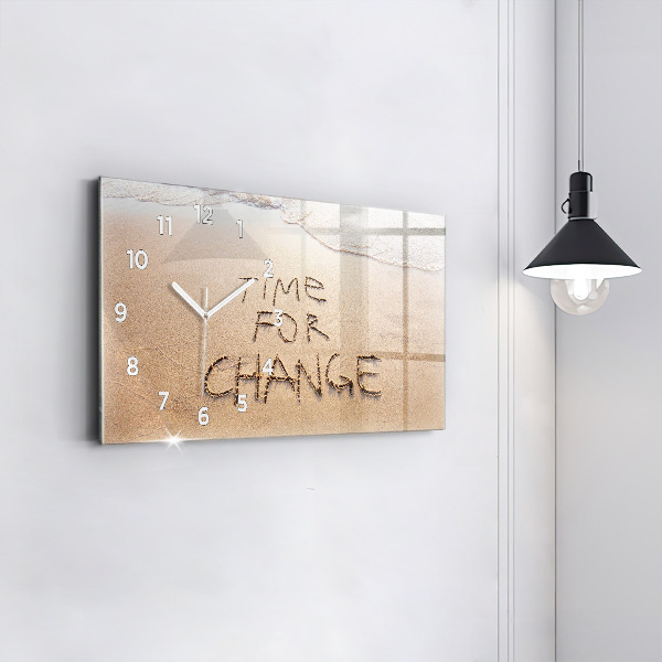 Vízszintes üvegóra Beach Idézet