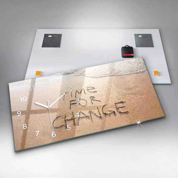 Vízszintes üvegóra Beach Idézet