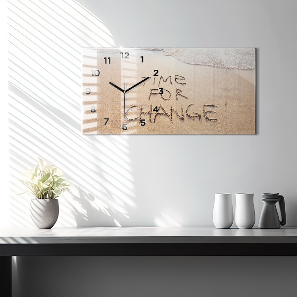 Vízszintes üvegóra Beach Idézet