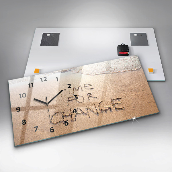 Vízszintes üvegóra Beach Idézet