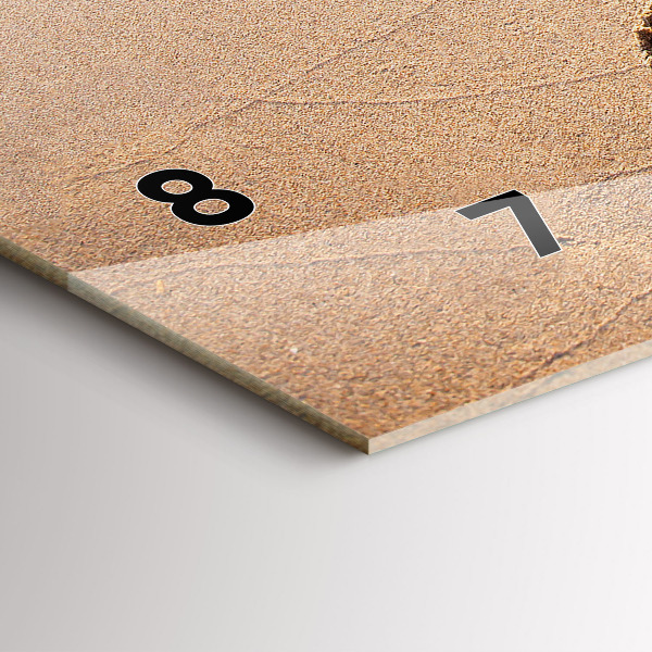 Vízszintes üvegóra Beach Idézet