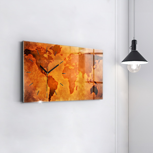Vízszintes üvegóra Nagy világtérkép