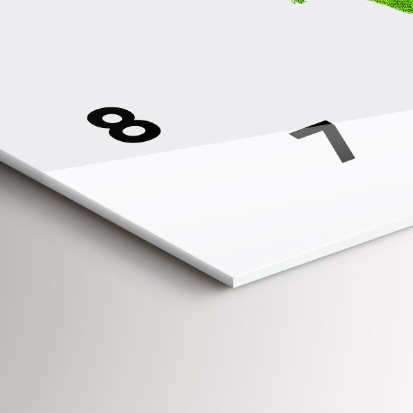 Vízszintes üvegóra Zöld fű térkép