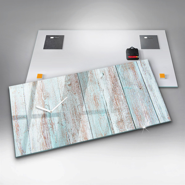 Vízszintes üvegóra Pasztell fa