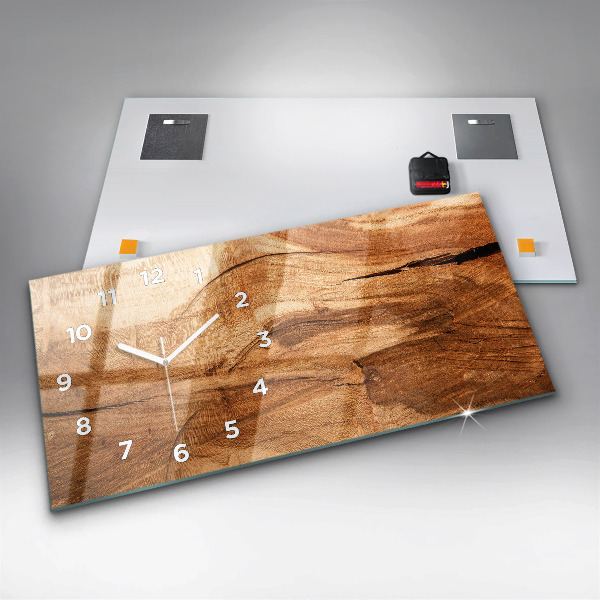 Vízszintes üvegóra Fa textúra