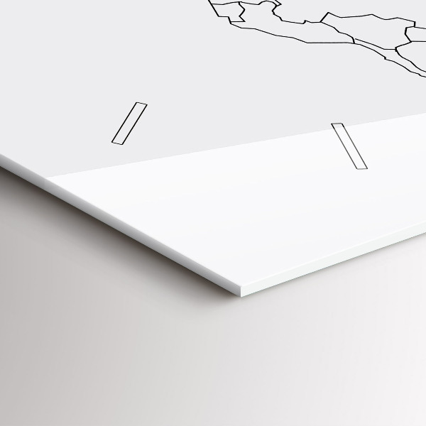 Vízszintes üvegóra Vázlatos világtérkép