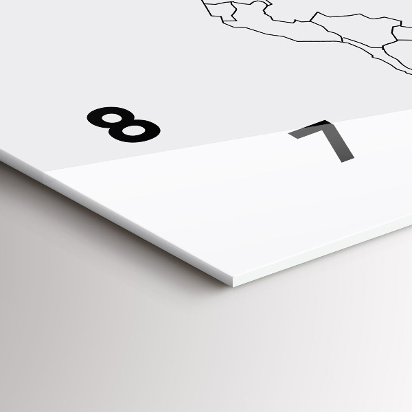 Vízszintes üvegóra Vázlatos világtérkép