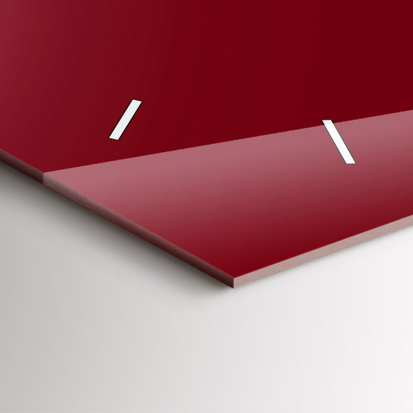 Vízszintes üvegóra Bordó színű