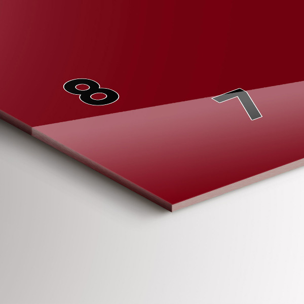 Vízszintes üvegóra Bordó színű