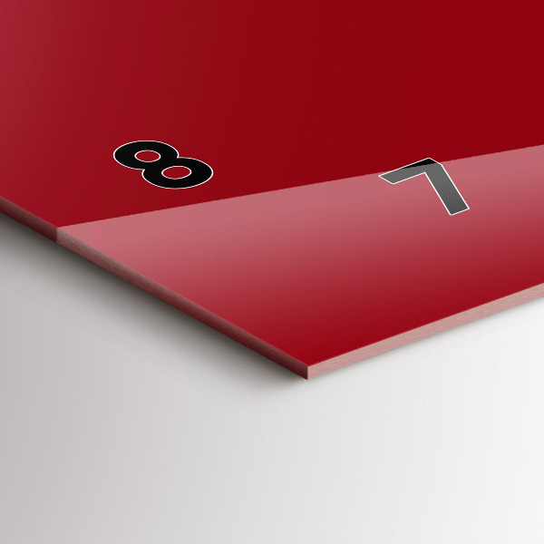 Vízszintes üvegóra Piros szín