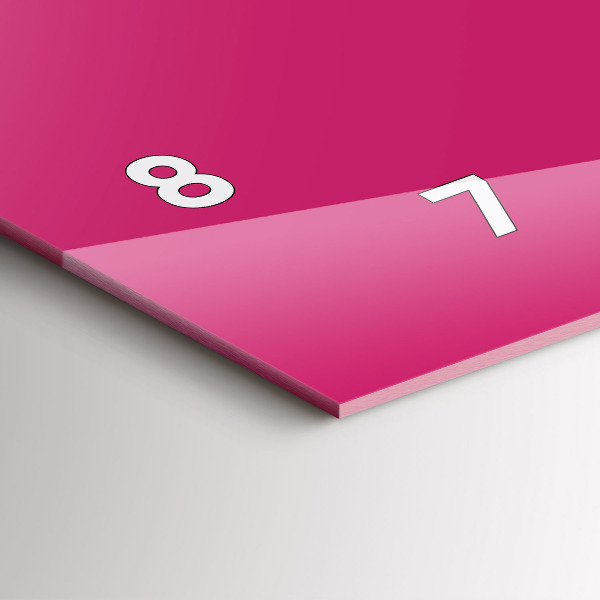 Vízszintes üvegóra Színe erős rózsaszín