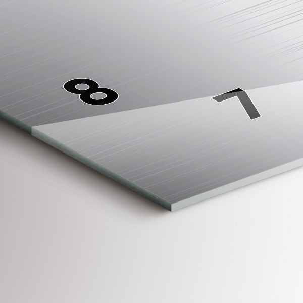 Vízszintes üvegóra Ezüst mintás