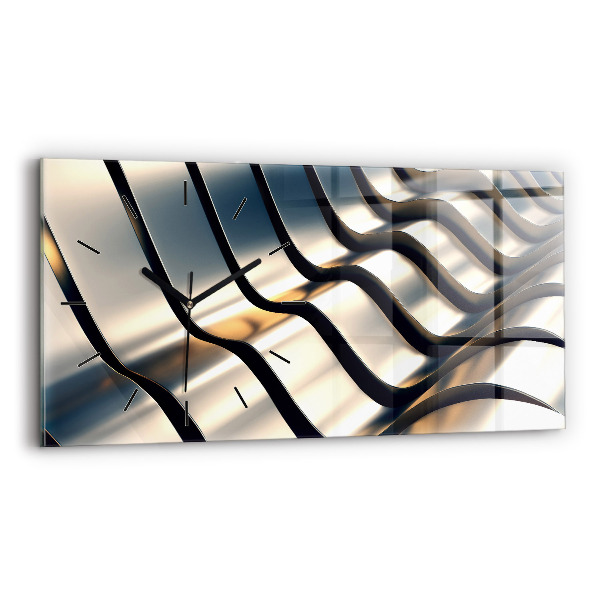 Vízszintes üvegóra Ezüst mintás