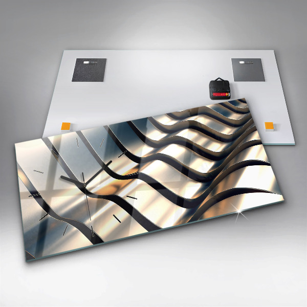 Vízszintes üvegóra Ezüst mintás