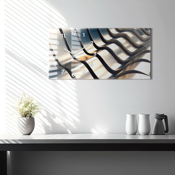 Vízszintes üvegóra Ezüst mintás