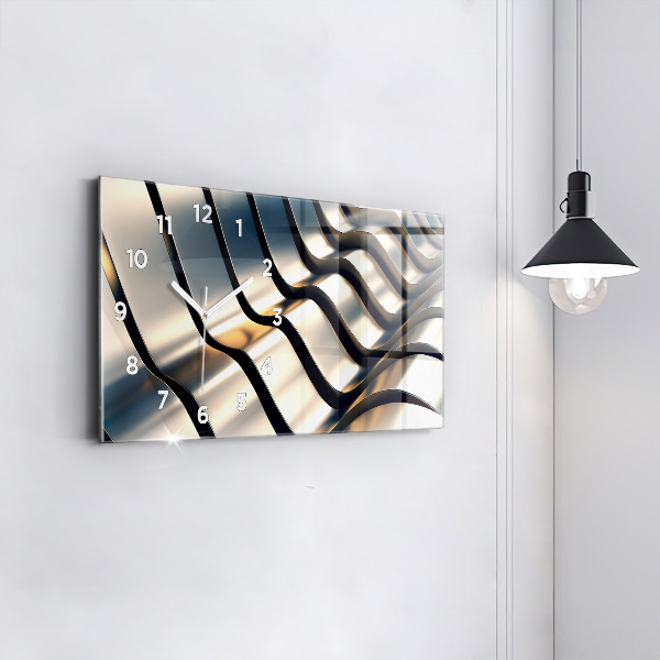 Vízszintes üvegóra Ezüst mintás