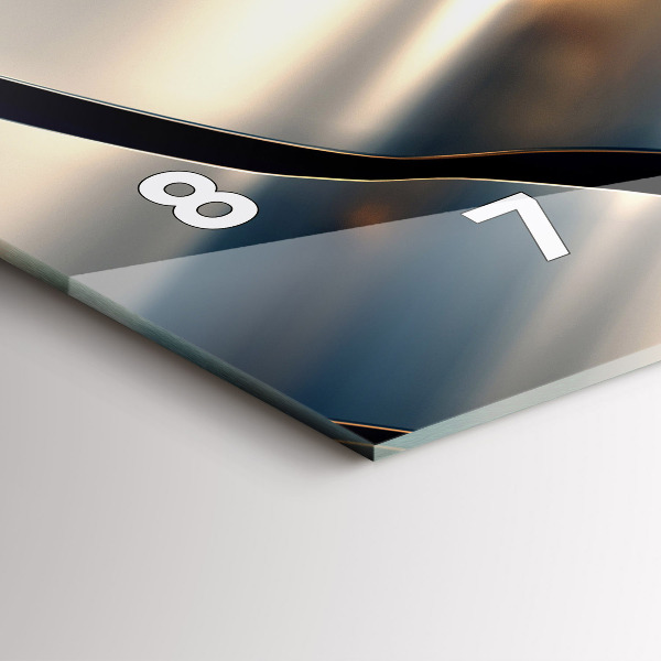 Vízszintes üvegóra Ezüst mintás