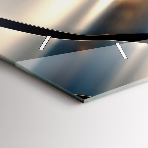 Vízszintes üvegóra Ezüst mintás