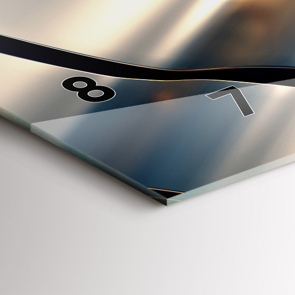 Vízszintes üvegóra Ezüst mintás