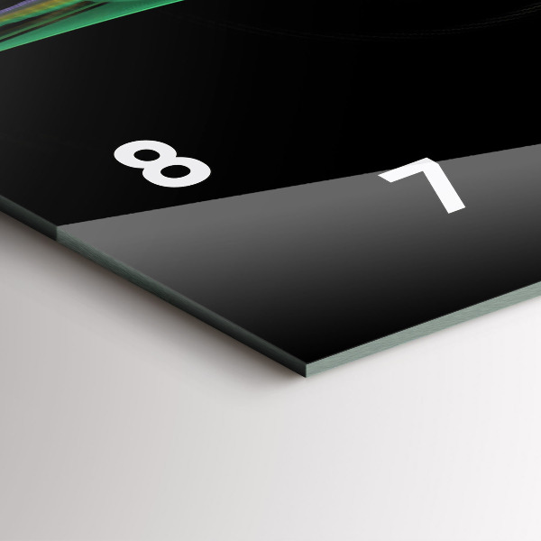 Vízszintes üvegóra Zöld absztrakció