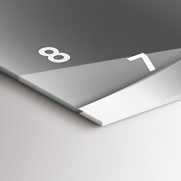 Vízszintes üvegóra Ezüst vonalak