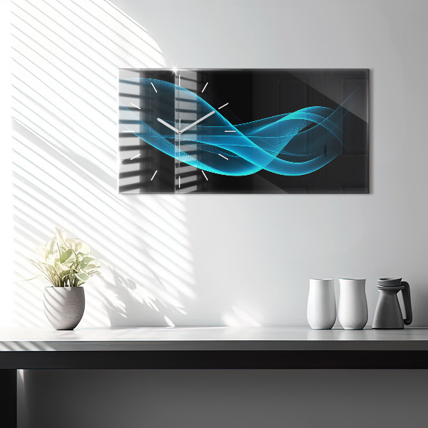 Vízszintes üvegóra Kék absztrakció