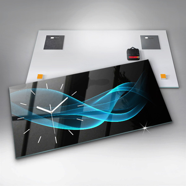 Vízszintes üvegóra Kék absztrakció