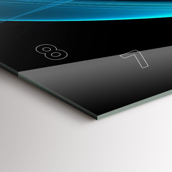 Vízszintes üvegóra Kék absztrakció