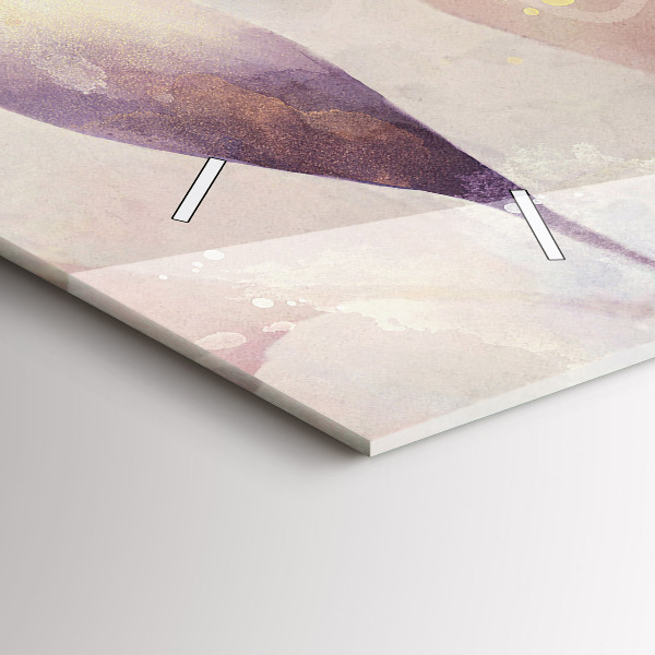 Vízszintes üvegóra Absztrakt boho levelek