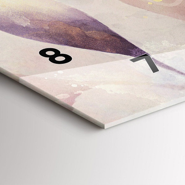 Vízszintes üvegóra Absztrakt boho levelek