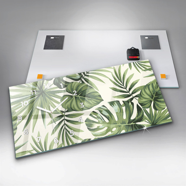 Vízszintes üvegóra Trópusi minta